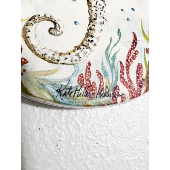 CoasterStone Sea Horse Absorbent Stone Coasters Colorful Art New in Box - Picture 7 of 10